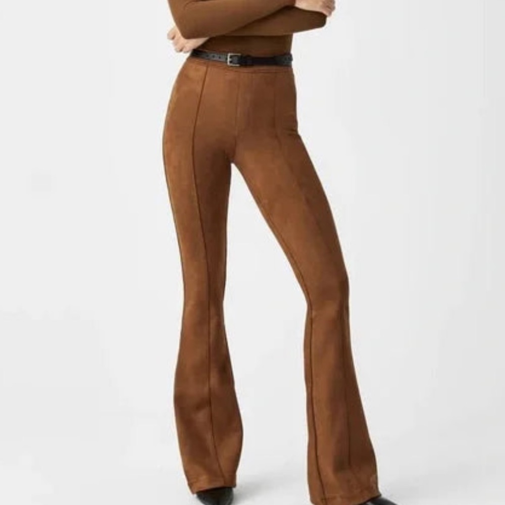 Nwt spanx faux suede flare pant